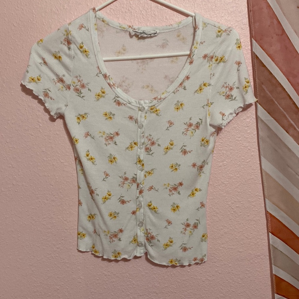 Kids short sleeve floral top